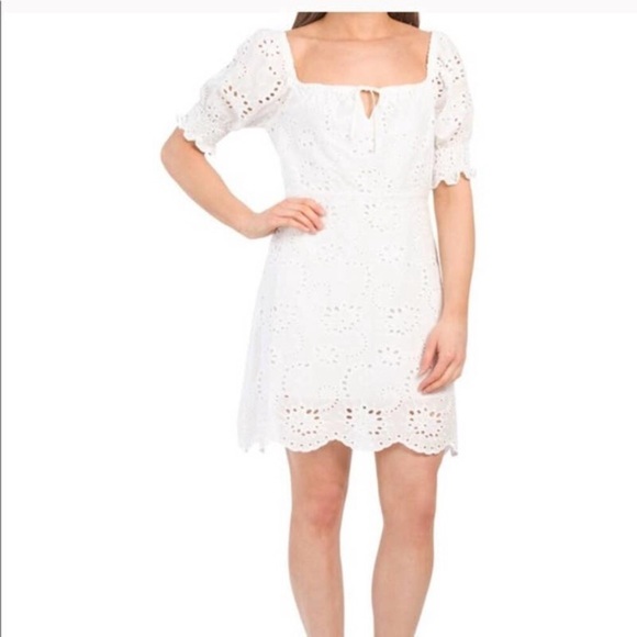 7 For All Mankind Dresses & Skirts - 7 For All Mankind 7FAM White Eyelet Summer Dress Small S Bridal Bachelorette